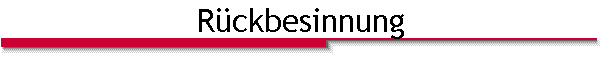 Rckbesinnung